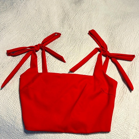 Tiger Mist Tops - Women Tie Straps Crop Top- XS